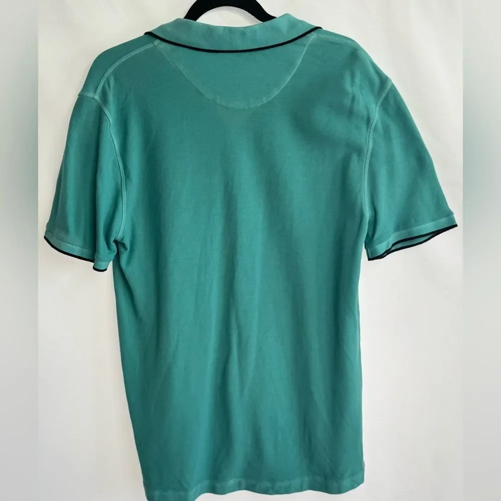 ATM Anthony Thomas Melillo Polo Shirt Blue Green‎ Men’s Size Large